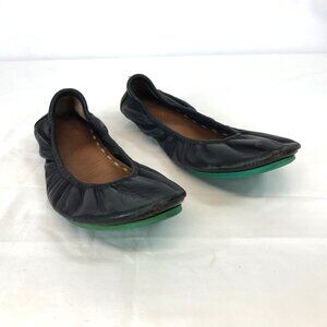 TIEKS BLACK LEATHER BALLET FLATS ~ WOMENS 8